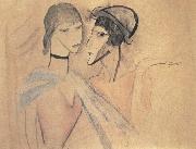 Marie Laurencin Younger boy and girl oil painting on canvas
